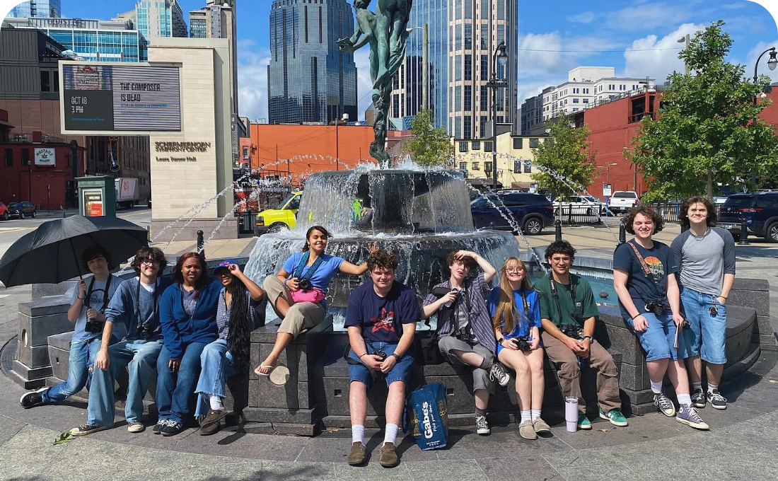City as our Classroom image of students at a fountain